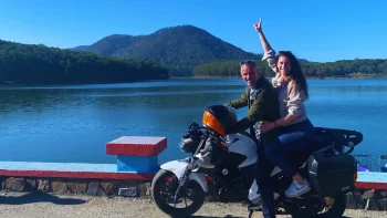 asy Rider motorbike tour from Dalat to Mui Ne passing Pongour Waterfall and countryside landscapes