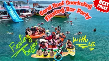 Nha Trang coral reef tropical fish snorkeler underwater