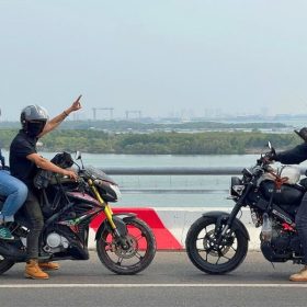 Motorcyclists preparing for the Saigon to Hoi An Motorcycle Tour