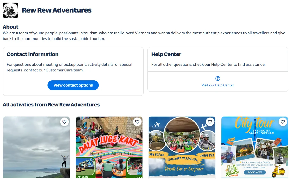 Rew Rew Adventures, Vietnam - 2026 | GetYourGuide Supplier