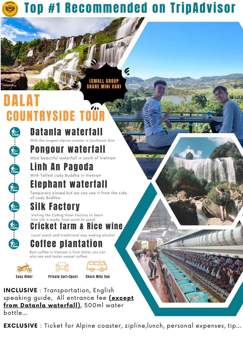 Da Lat Three Waterfalls & Countryside Tour 2